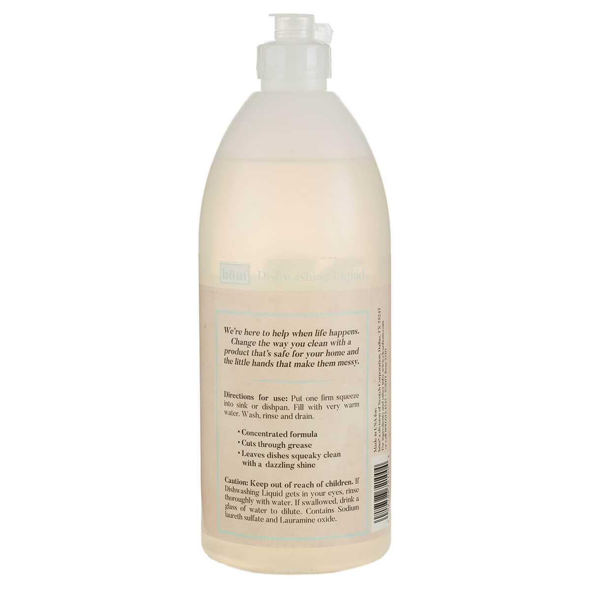 Dishwashing Liquid Scent Free Back