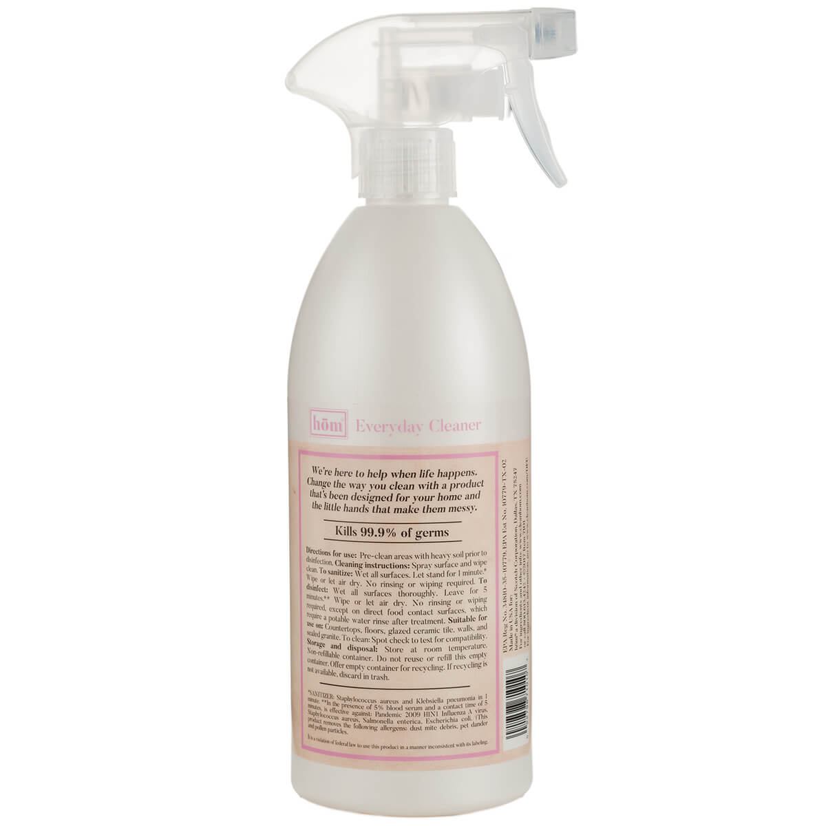 Everyday Cleaner Lavender Vanilla Back