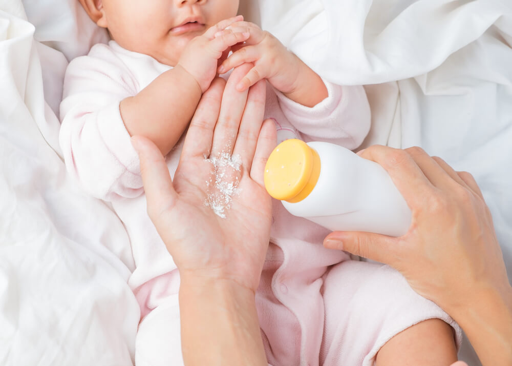 Baby with Baby Powder