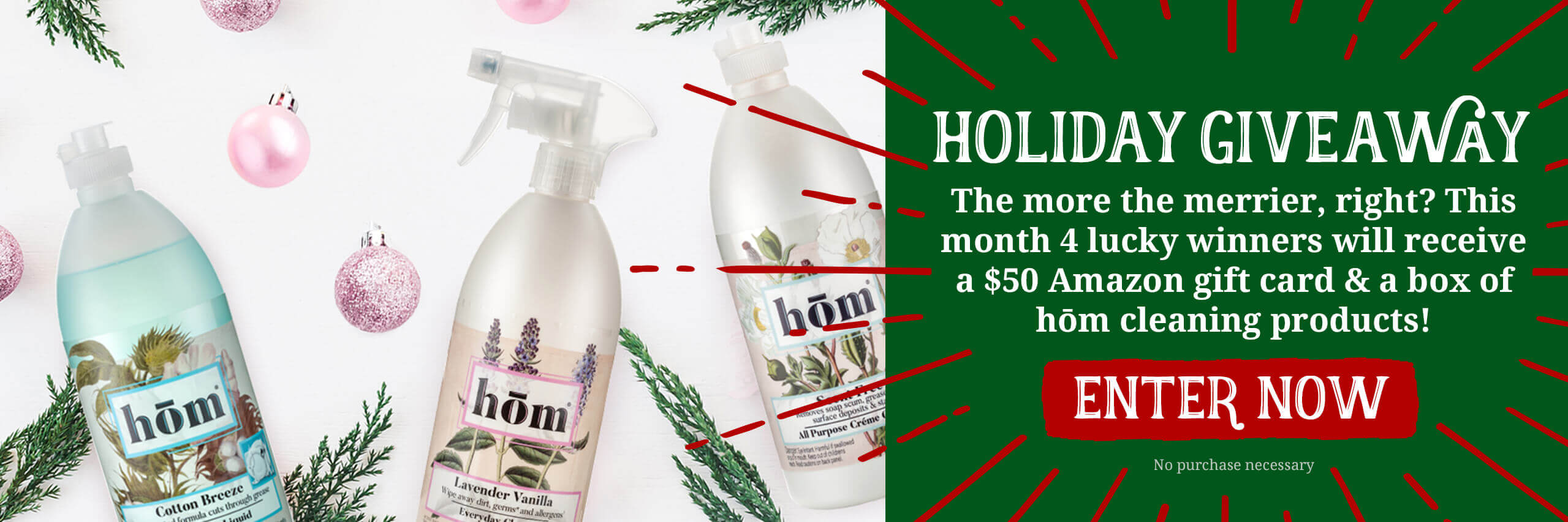 Holiday Giveaway.  Click to Enter A Chance to win Amazon Gift Card and hom products.